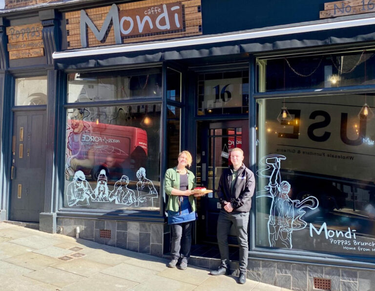Mondi on Wyle Cop who have kindly donated some delicious cinnamon buns