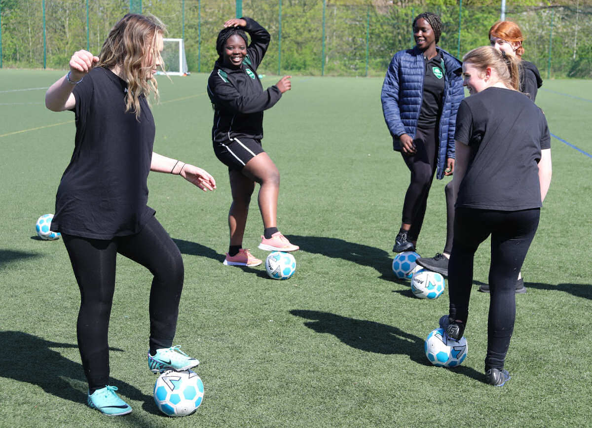 Teenagers from four Telford secondary schools took part in the girls’ football festival