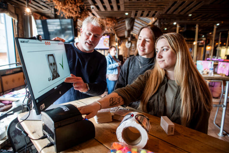 Alberts Shed management team have learnt how to use the ID scanning technology.