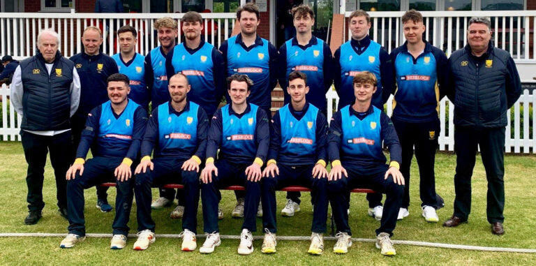 Shropshire line up before the NCCA Twenty20 Cup matches against Wales at St Asaph, back from left: Kevin O’Connell (scorer), Ed Ashlin (coach), Peter Clark, Ben Lees, Lewis Evans, Ben Roberts, Sam Ellis, Dan Humes, Jacques Banton, Richard Lees (operations director); front: Joe Stanley, Tom Fell, Charlie Home (captain), Andre Bradford, George Hargrave.