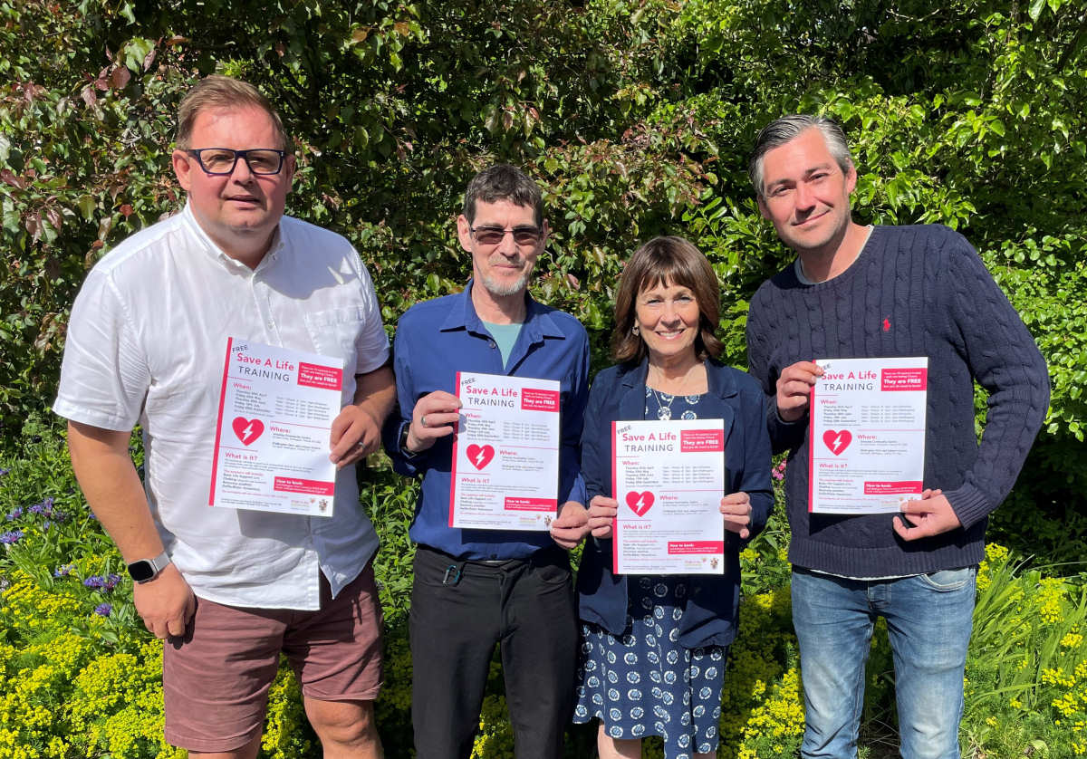 Wellington Mayor Cllr Paul Davis, Cllr Graham Cook, Cllr Angela McClements, Cllr Giles Luter
