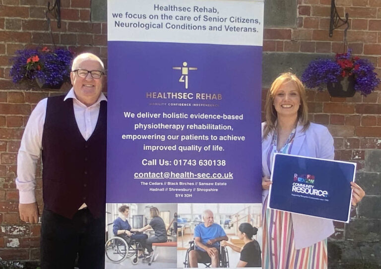 HealthSec Rehab Founder, Anthony Jackson and Community Resource’s Fundraising Manager, Stacey Teece