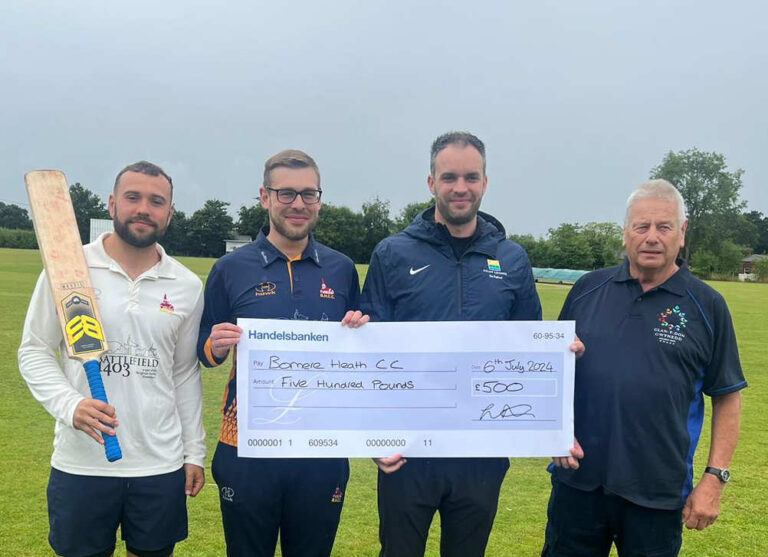 Salop Leisure is supporting Bomere Heath Cricket Club with sponsorship to try and help to resolve their draining issues