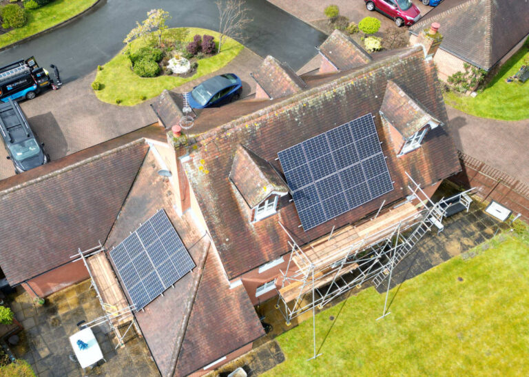 Solar panels installed by M J Wallace Limited