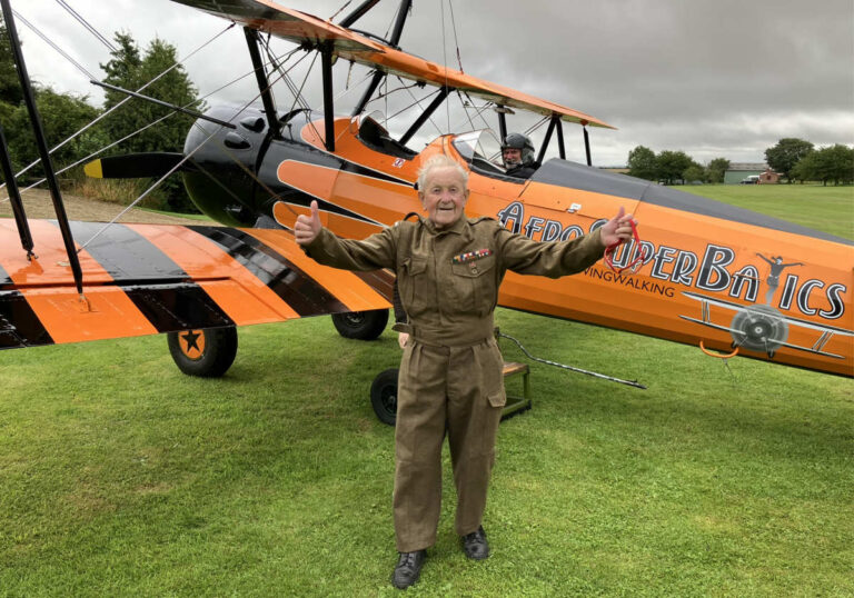 The daring group included 89-year-old Chris Jones from Knighton