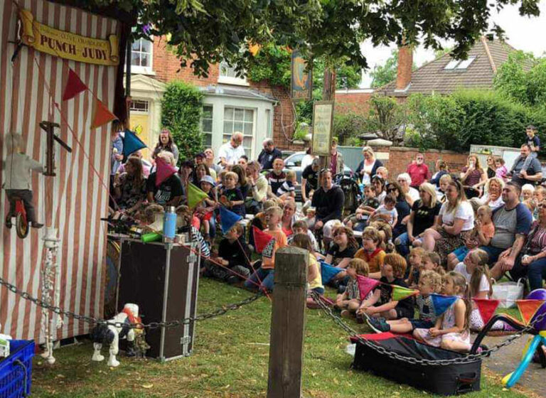 Visitors to the Fayre can enjoy Punch and Judy shows as part of the entertainment