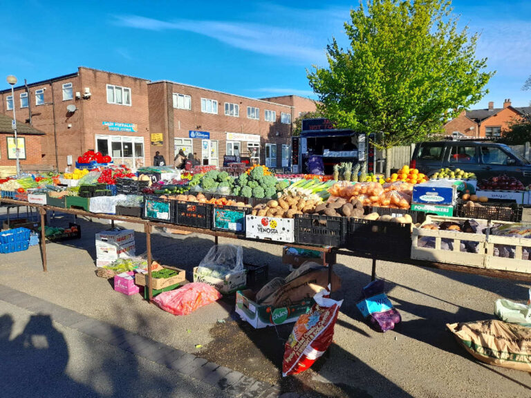 Wem's outdoor market is one of the venues highlighed on the Shropshire Good Food Trail 2024