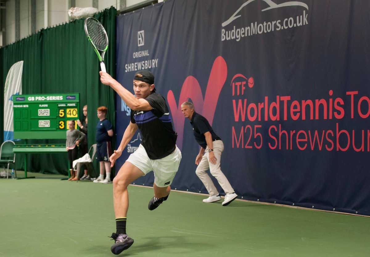 Jack Draper, preparing to play in the US Open semi-finals in New York, won a title at The Shrewsbury Club in 2019. Photo: Richard Dawson Photography