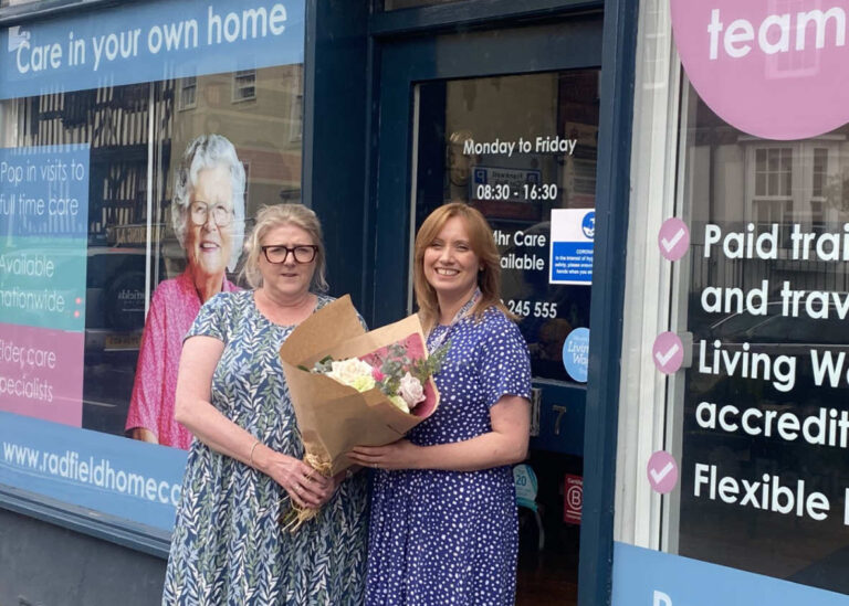 Karen Corcoran from Radfield Home Care and Stacey Teece from Community Resource