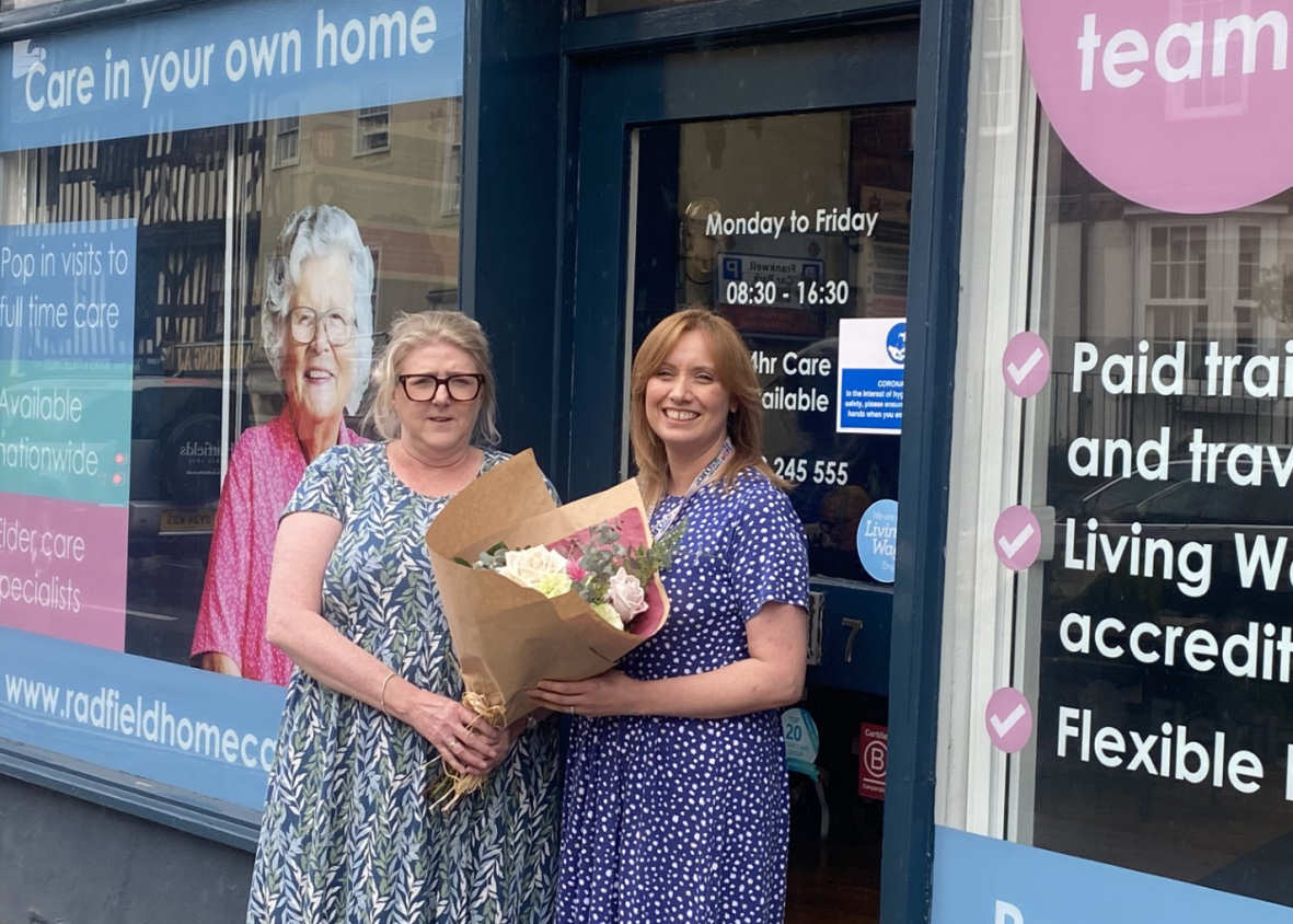 Karen Corcoran from Radfield Home Care and Stacey Teece from Community Resource