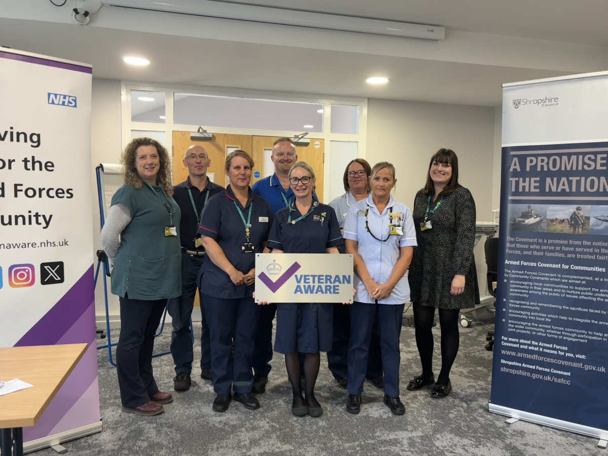 The team of Armed Forces champions at Severn Hospice