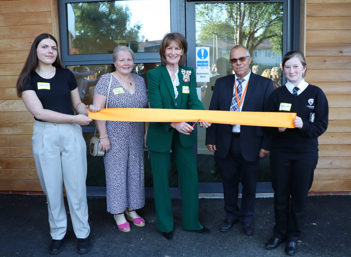 Member of Shropshire Youth Parliament Stephanie Stimpson, SYA chair of trustees Donna Leading, Lord Lieutenant Anna Turner, SYA chief executive Richard Parkes and member of Shropshire Youth Parliament Ariana Rowley