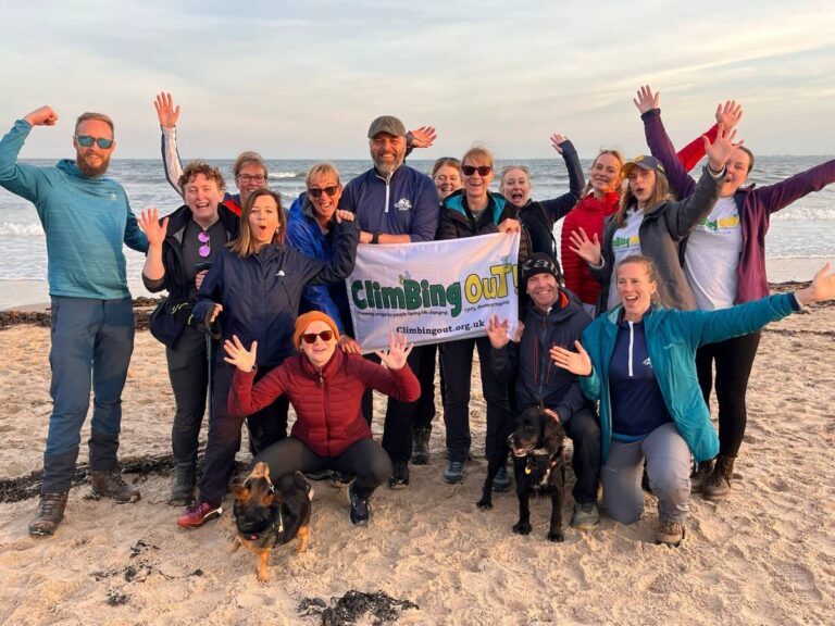 Climbing Out, has raised over £7,000 with a fundraising hike along Northumberland’s coast line