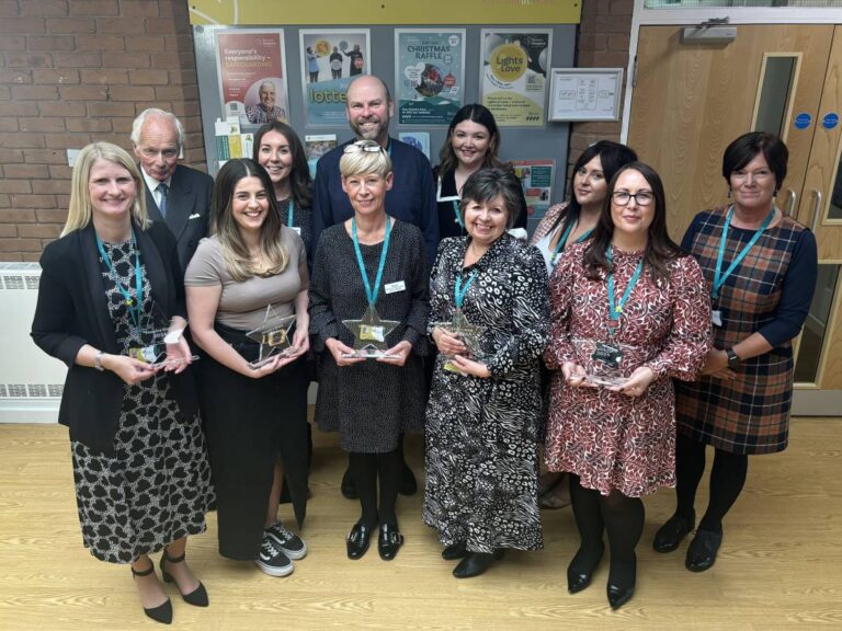 Severn Hospice Stars Award winners with Sir Algernon Heber-Percy, President and Heather Tudor CEO