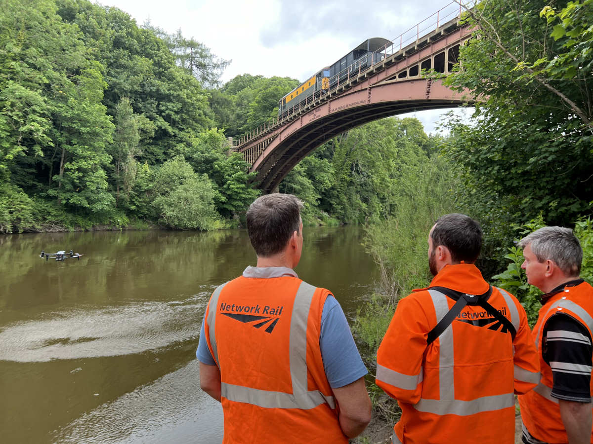 One example of partnership working which took place earlier this year saw the past meet the present with a drone inspection of Severn Valley Railway’s iconic Victoria bridge