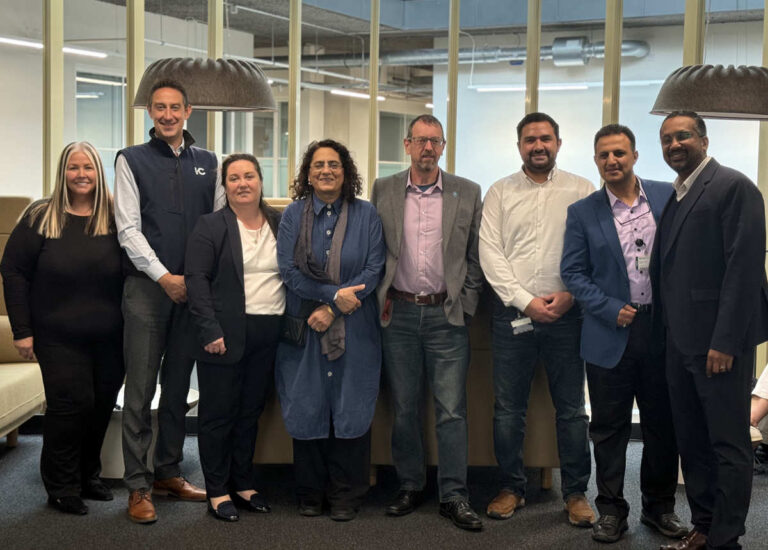 Natalie Lewis (Birmingham City University), Gareth Jones and Julie Cadman (both In-Comm Training), Prof Hanifa Shah (Birmingham City University), Mark Matchett (KTA at KTN), Dr Khalid Ismail, Dr AbdulRahman Alsewari and Shashank Hosahally (all Birmingham City University)