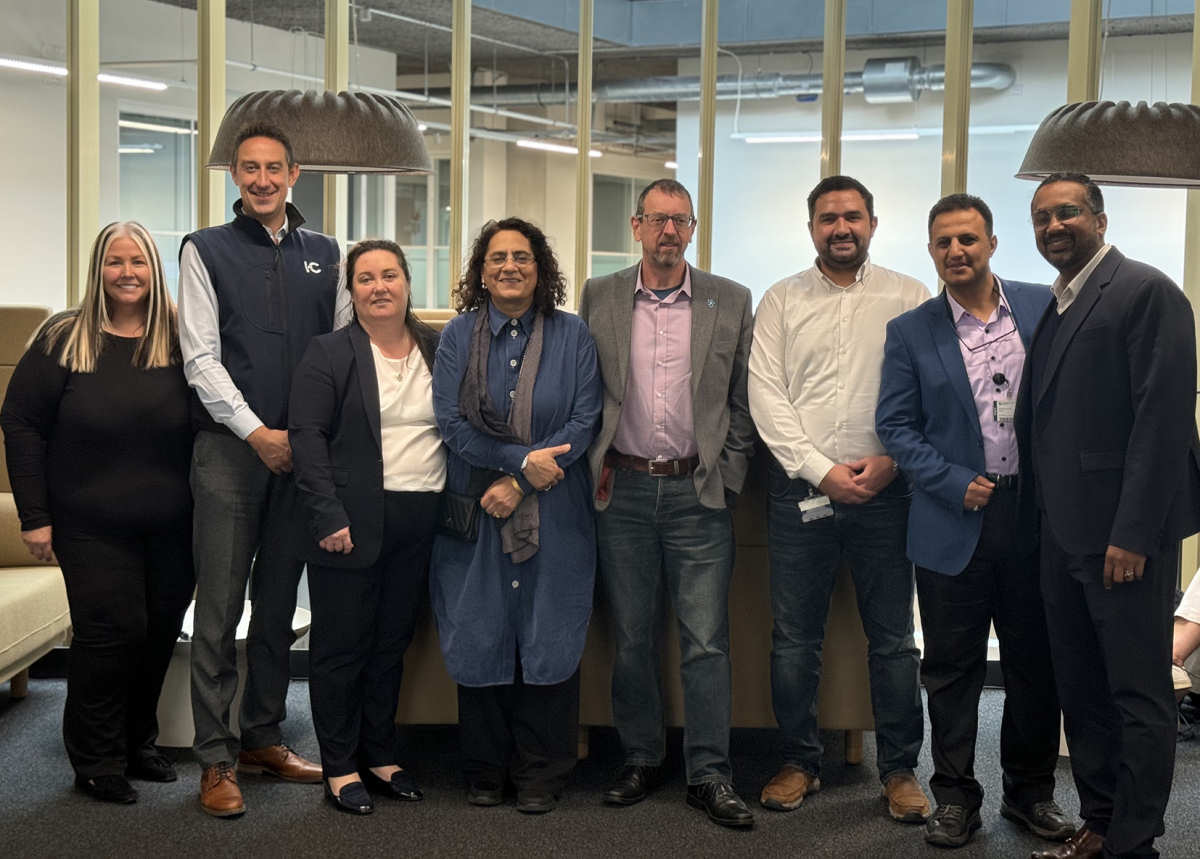 Natalie Lewis (Birmingham City University), Gareth Jones and Julie Cadman (both In-Comm Training), Prof Hanifa Shah (Birmingham City University), Mark Matchett (KTA at KTN), Dr Khalid Ismail, Dr AbdulRahman Alsewari and Shashank Hosahally (all Birmingham City University)