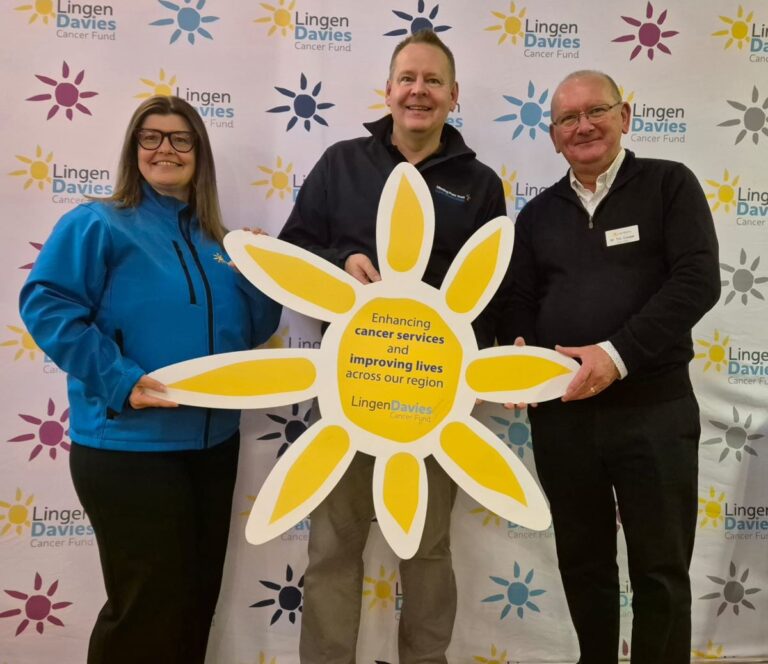 Emma Backhouse, COO of Lingen Davies, with Wayne Jenson, CEO of Meeting Point Trust, and Tim Cooper, Chair of Lingen Davies trustees at the launch event. Photo: J&PR