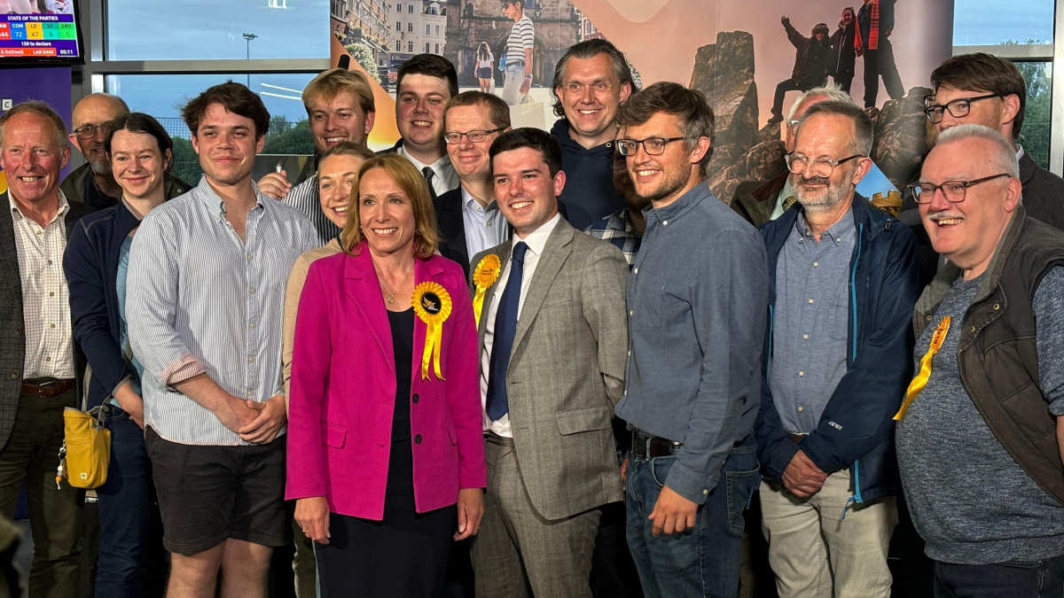 Shropshire Liberal Democrats pictured with North Shropshire MP Helen Morgan