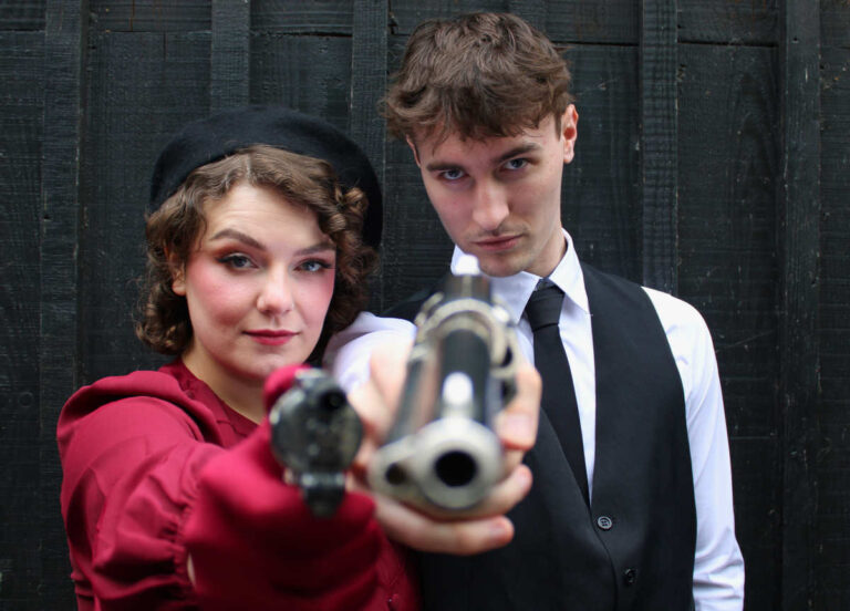 Robyn Marsh (Bonnie Parker) and Joseph Childs (Clyde Barrow). Photo: Katie Kinnon