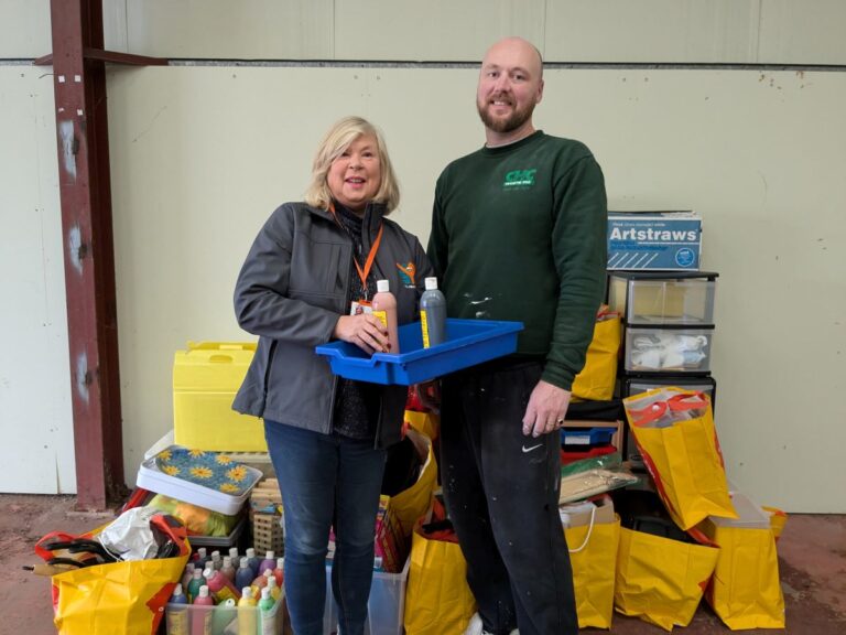 Vanessa Postle from SYA with Sam Campkin of CHC Waste Facilities