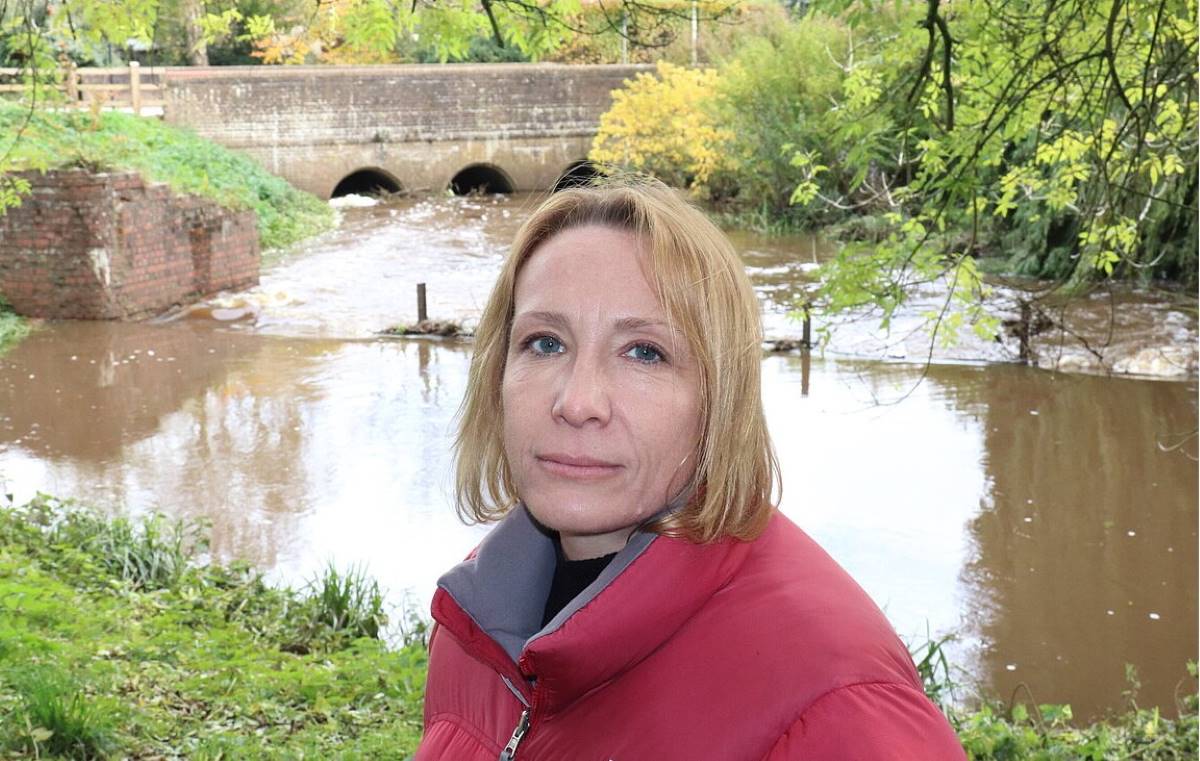 Helen Morgan MP, pictured near the River Roden