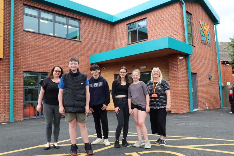 Youth leaders and young people at the charity's Shrewsbury HQ