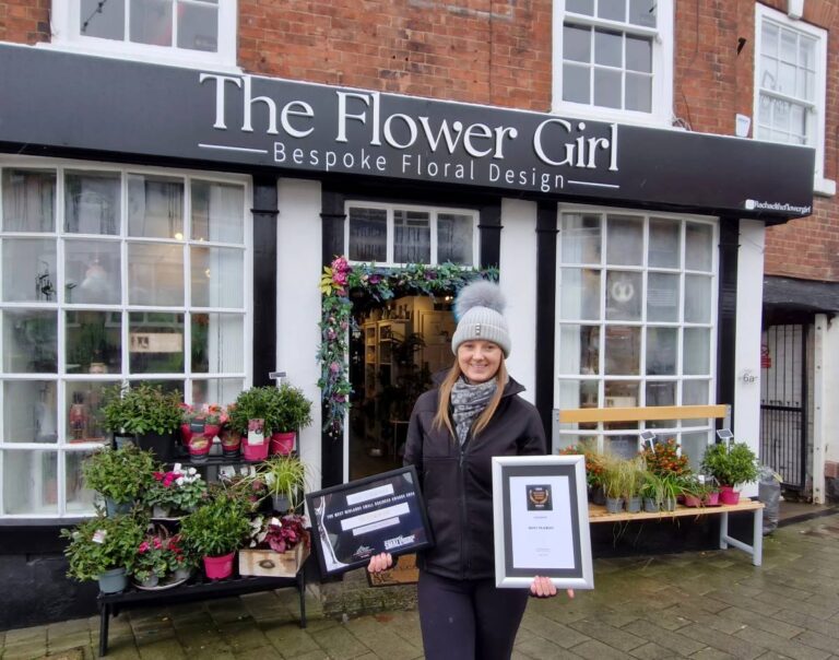 Rachael Pallett, who runs The Flower Girl in Market Place, Shifnal