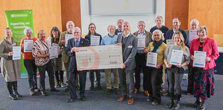 The successful 2023 applicants being presented with their funding. Photo: Shropshire Council