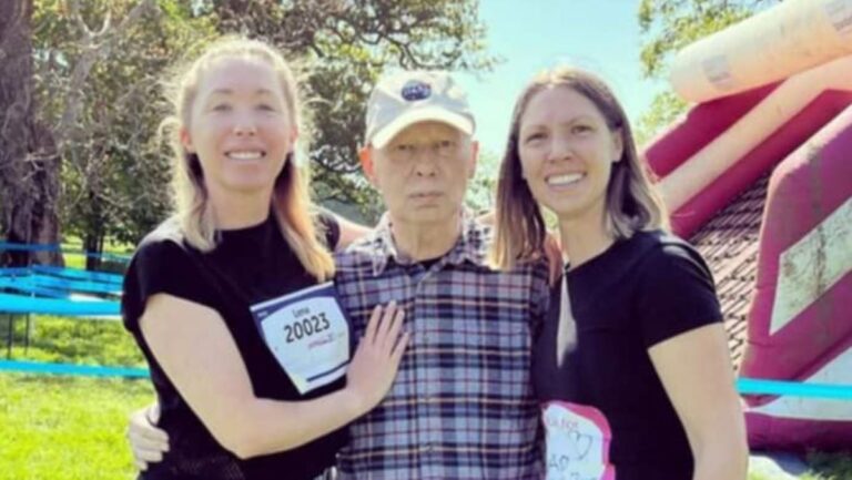 Tony Eastment with daughters Lena and Steph