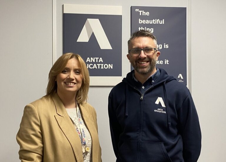 Pictured are Stacey Teece, Fundraising Manager of Community Resource and Craig Howard, Founder and Managing Director of ANTA Community Training CIC