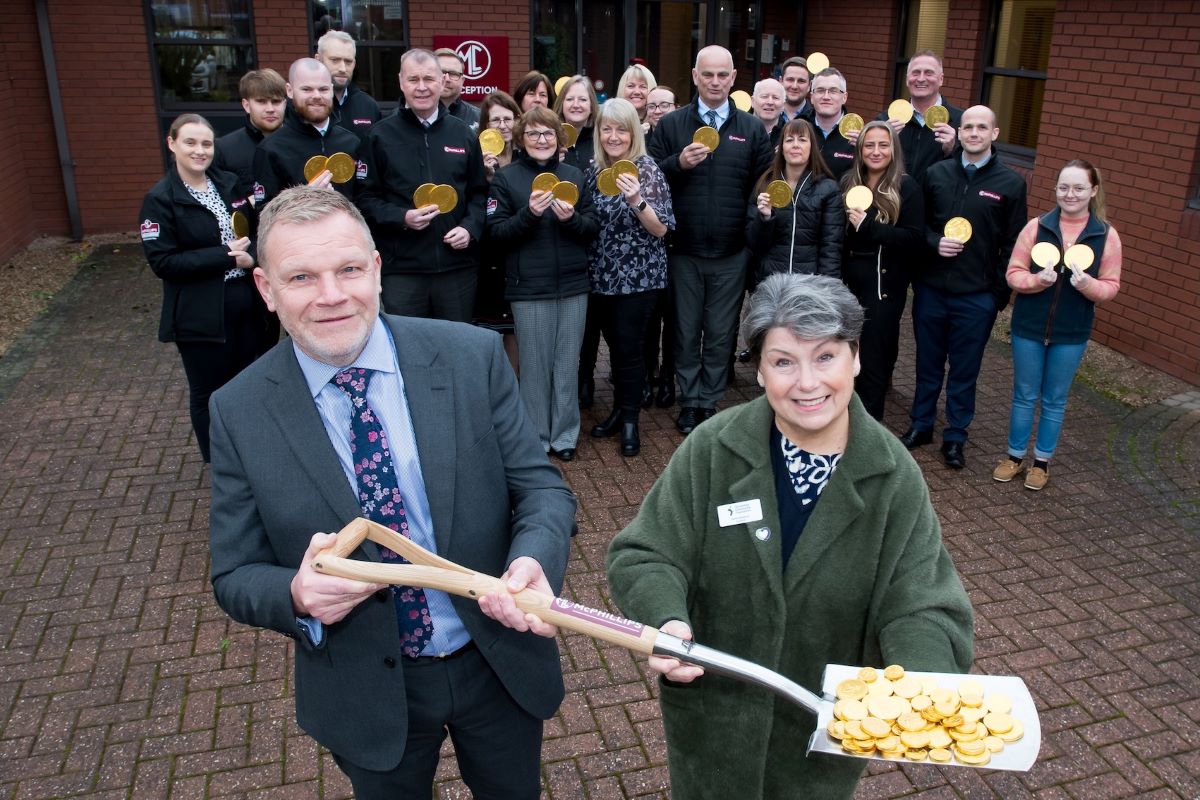 McPhillips’ managing director Paul Inions is pictured with Shropshire Community Foundation trustee Sonia Roberts for the launch of the new McPhillips Community Fund