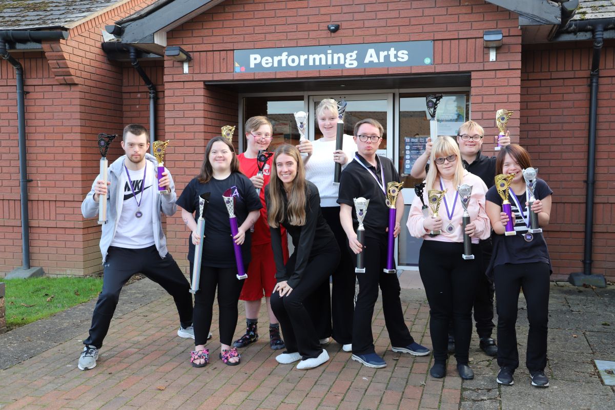 Opal Trevor with the Derwen Dance Crew