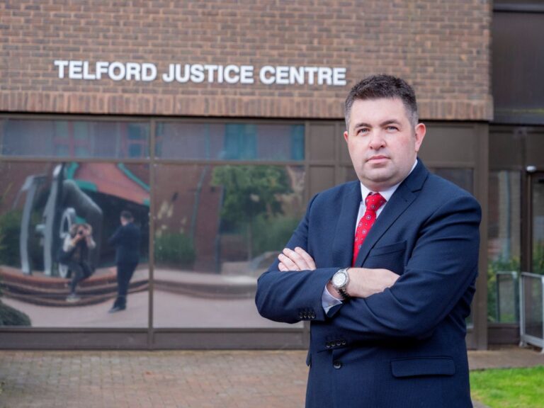 Shaun Davies MP outside Telford Justice Centre