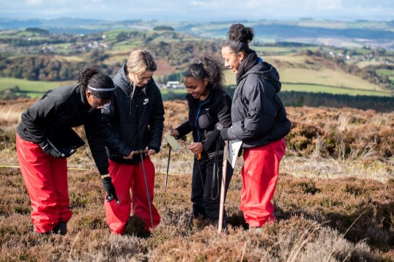 Students in the Shropshire countryside