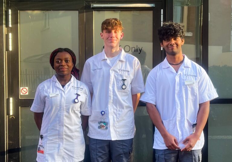 Claudia Afram, Callum McCarthy and Joel Sanjeev arriving to speak to the ICS board in Wellington