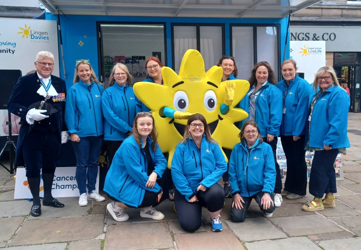 Members of the Lingen Davies Cancer Fund team pictured with Brian Welti the High Sheriff of Shropshire