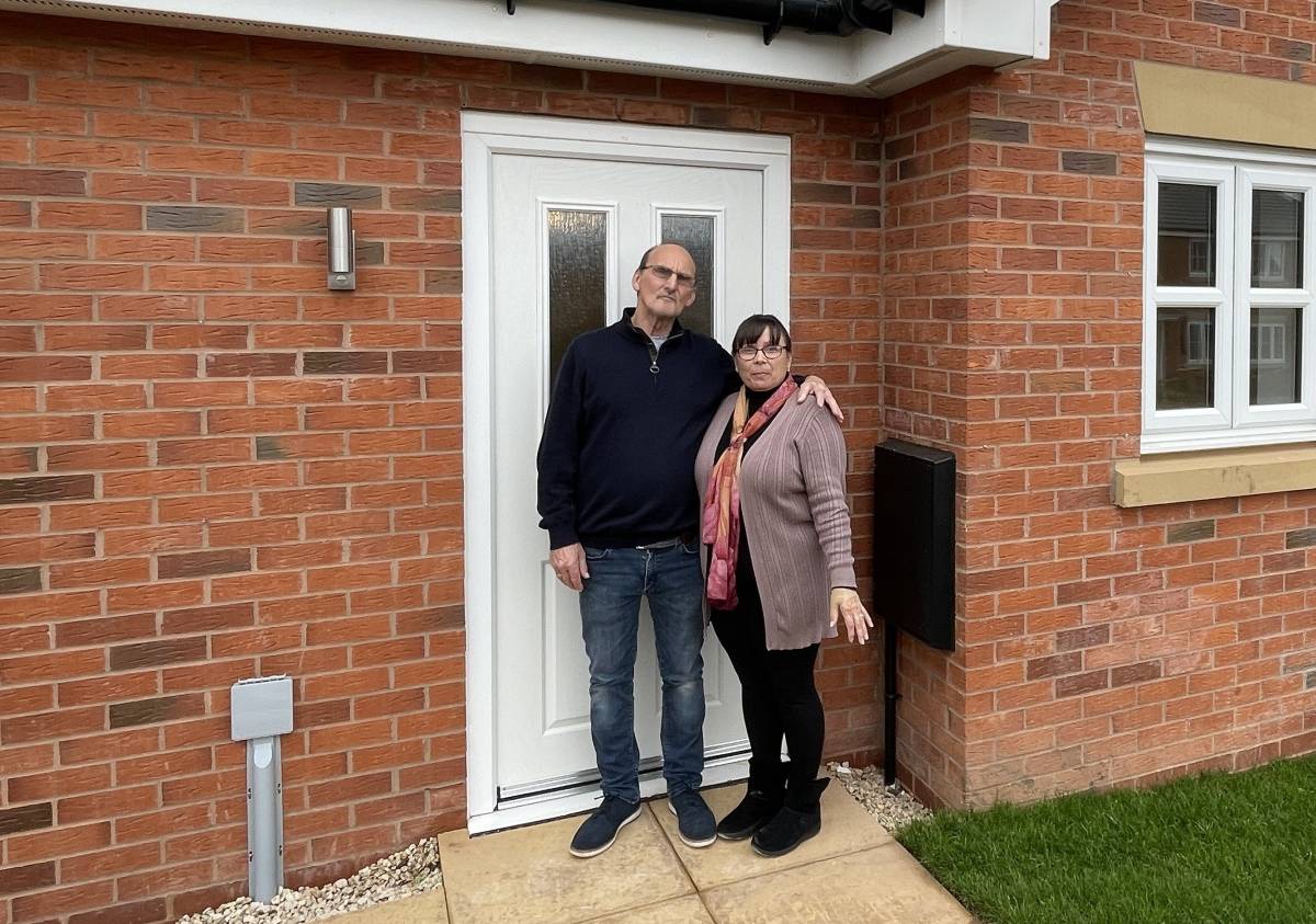 Martin and Dawn Boffey have moved in to their new bungalow in Telford