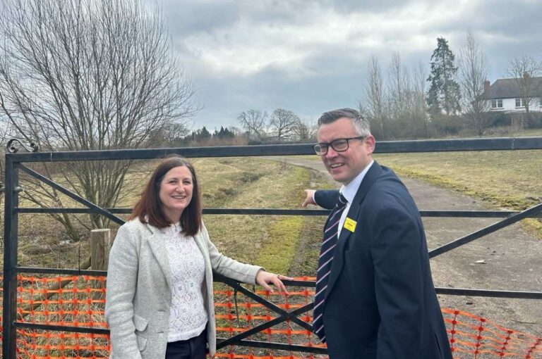 Shrewsbury MP Julia Buckley pictured with Matthew Neal, Director of Hospitals Transformation Programme