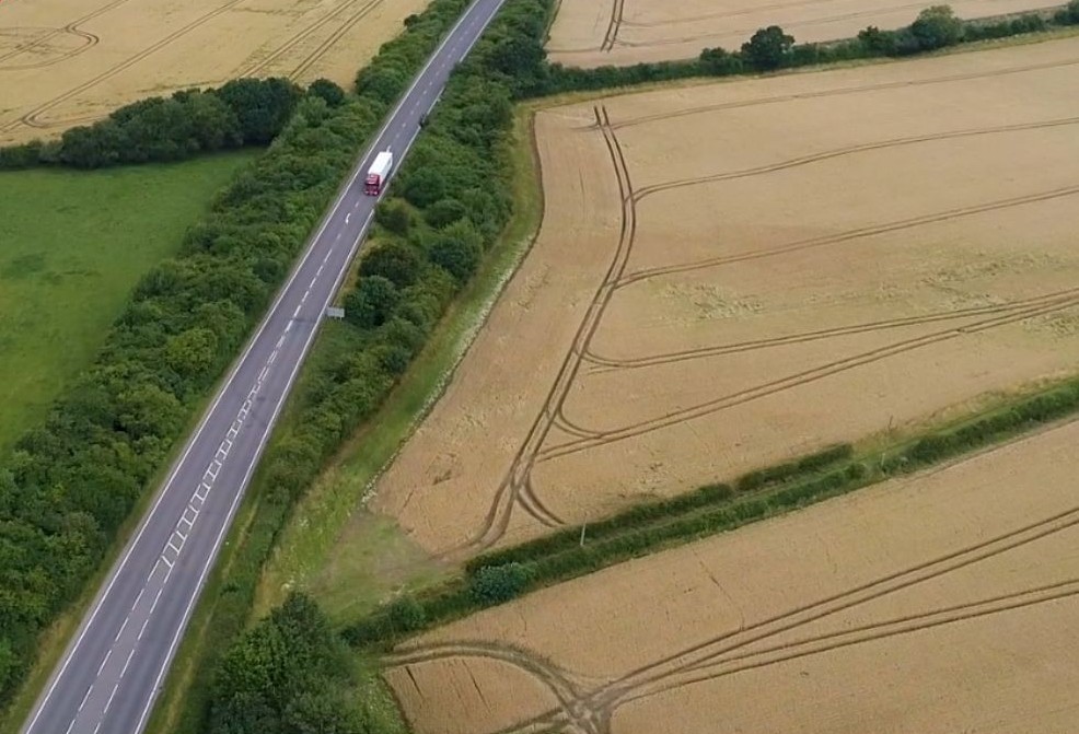Work on the A41 between Forton Roundabout and Sambrook crossroad. Photo: Telford & Wrekin Council
