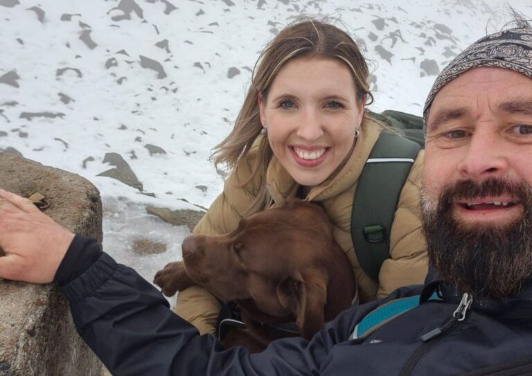 Danielle Thomas and Gavin Blears, and their one-year-old labrador Duke
