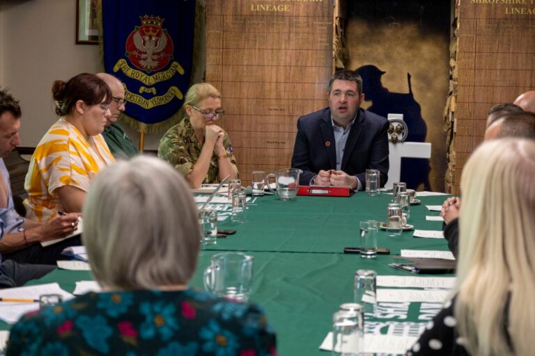 Telford MP Shaun Davies hosted his first Veterans Roundtable at D Squadron Royal Yeomanry in Dawley