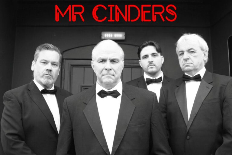 Bouncers outside the fictitious Mr Cinders nightclub - Ben Christie (Ralph), Derek Willis (Les), Tom Scott (Judd) and David Wright (Lucky Eric)
