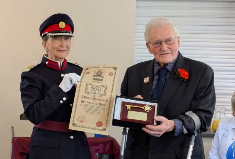 Jenny Wynn, deputy lord lieutenant of Shropshire, with Gordon Tonkinson