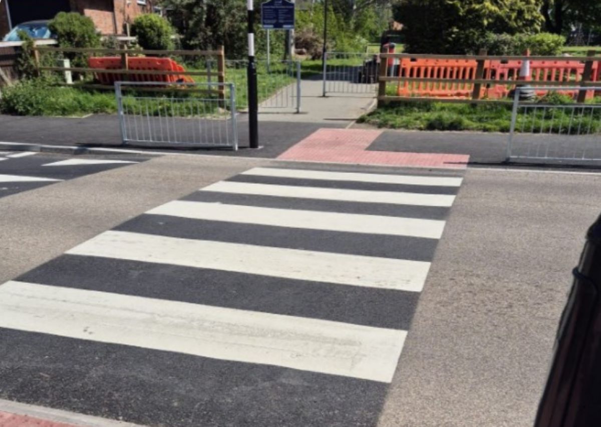 The new crossing on Unicorn Road in Oswestry. Photo: Shropshire Council