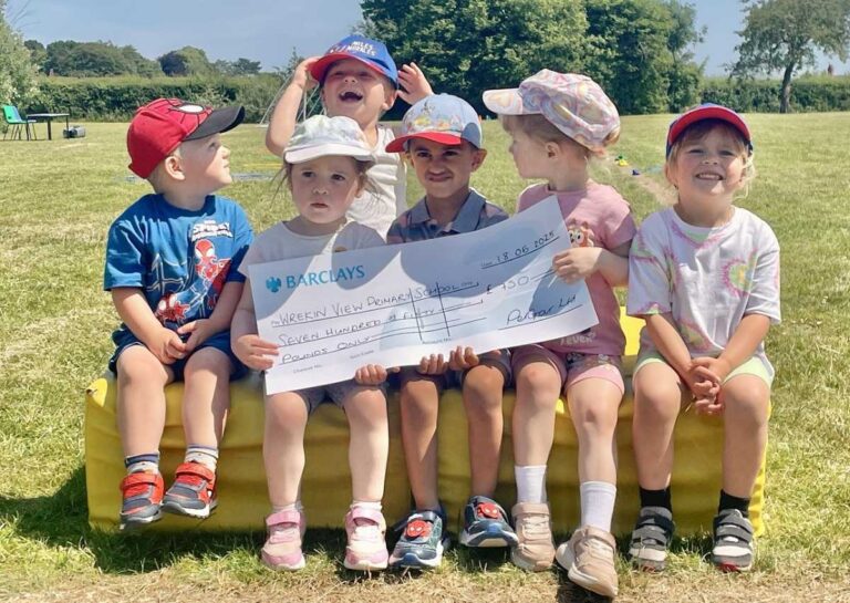 Wrekin View pupils celebrate the donation