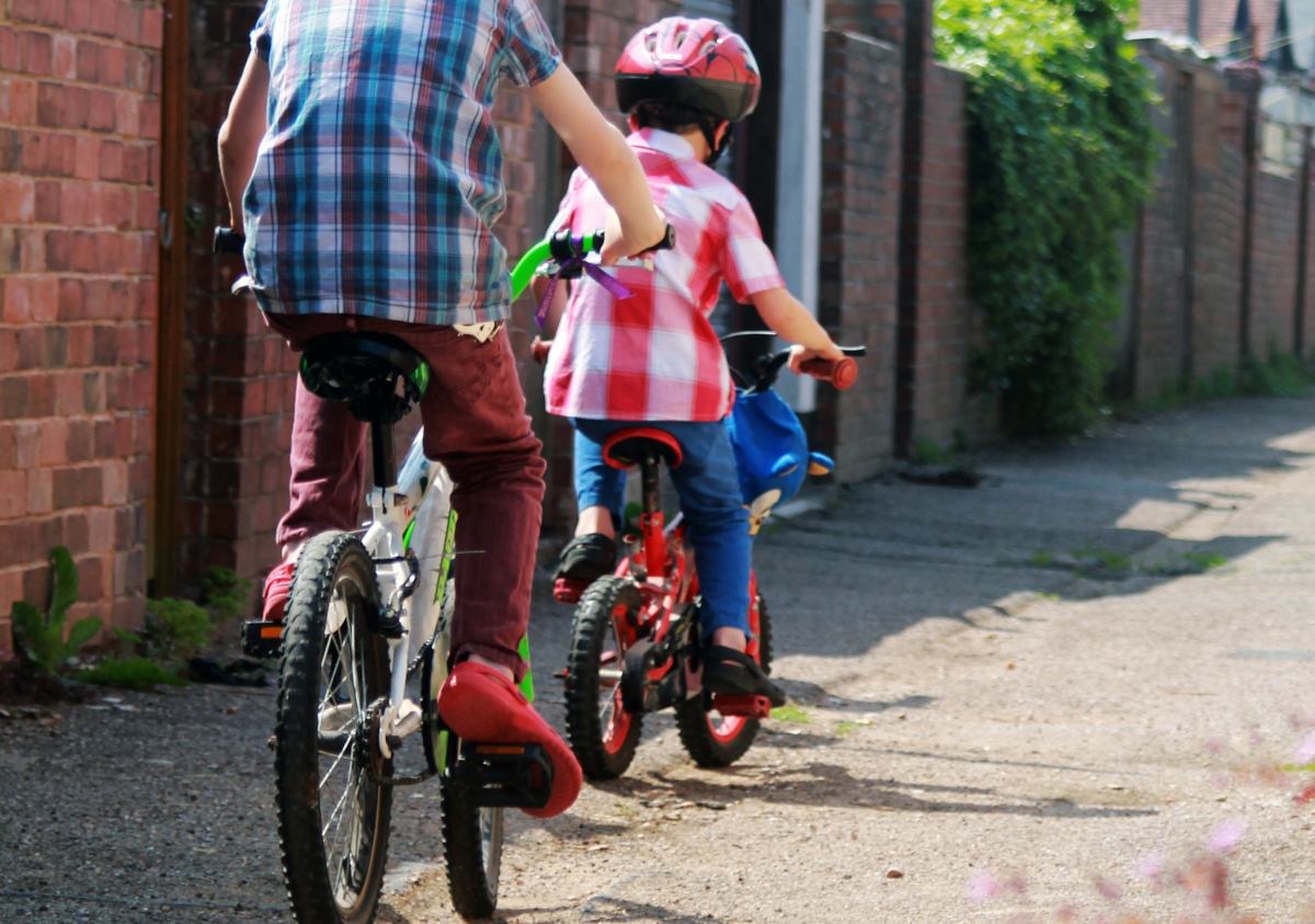 A generic photo of Children cycling