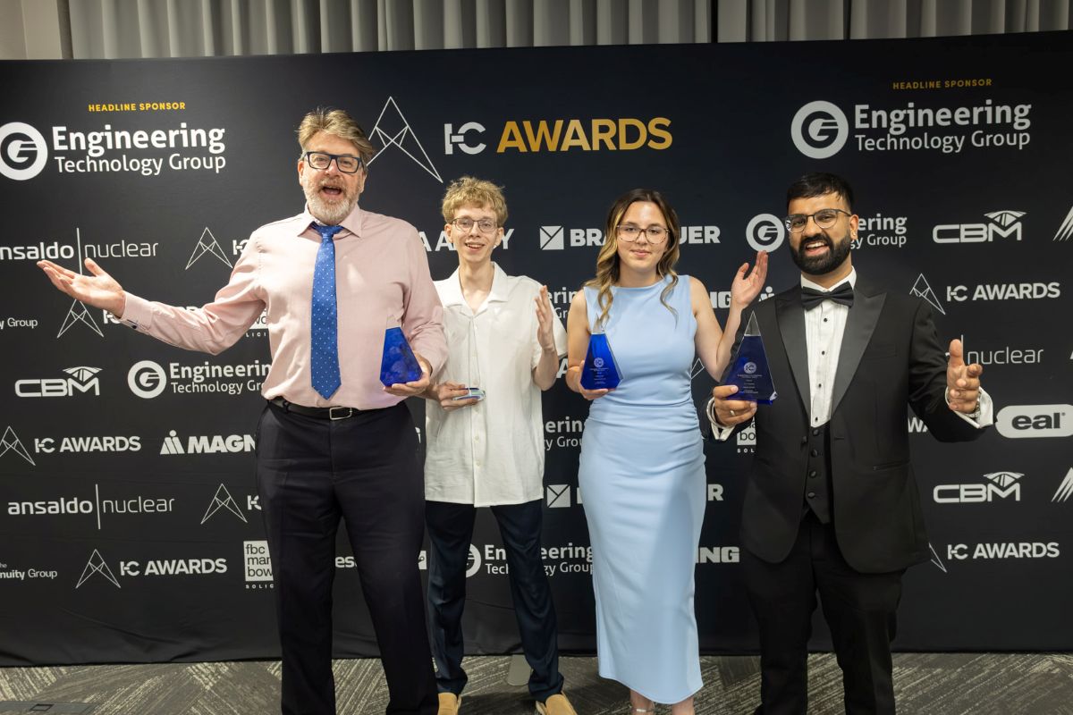 Lee Chamberlain (VA Technologies), Lee Trevor (Magna Cosma Castings), Abbie Clinton (Collins Aerospace) and Shiv Sharma (Magna Cosma Castings