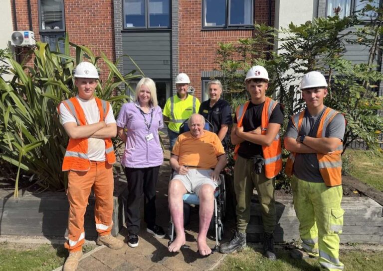 McPhillips apprentices boost green spaces at Telford care home
