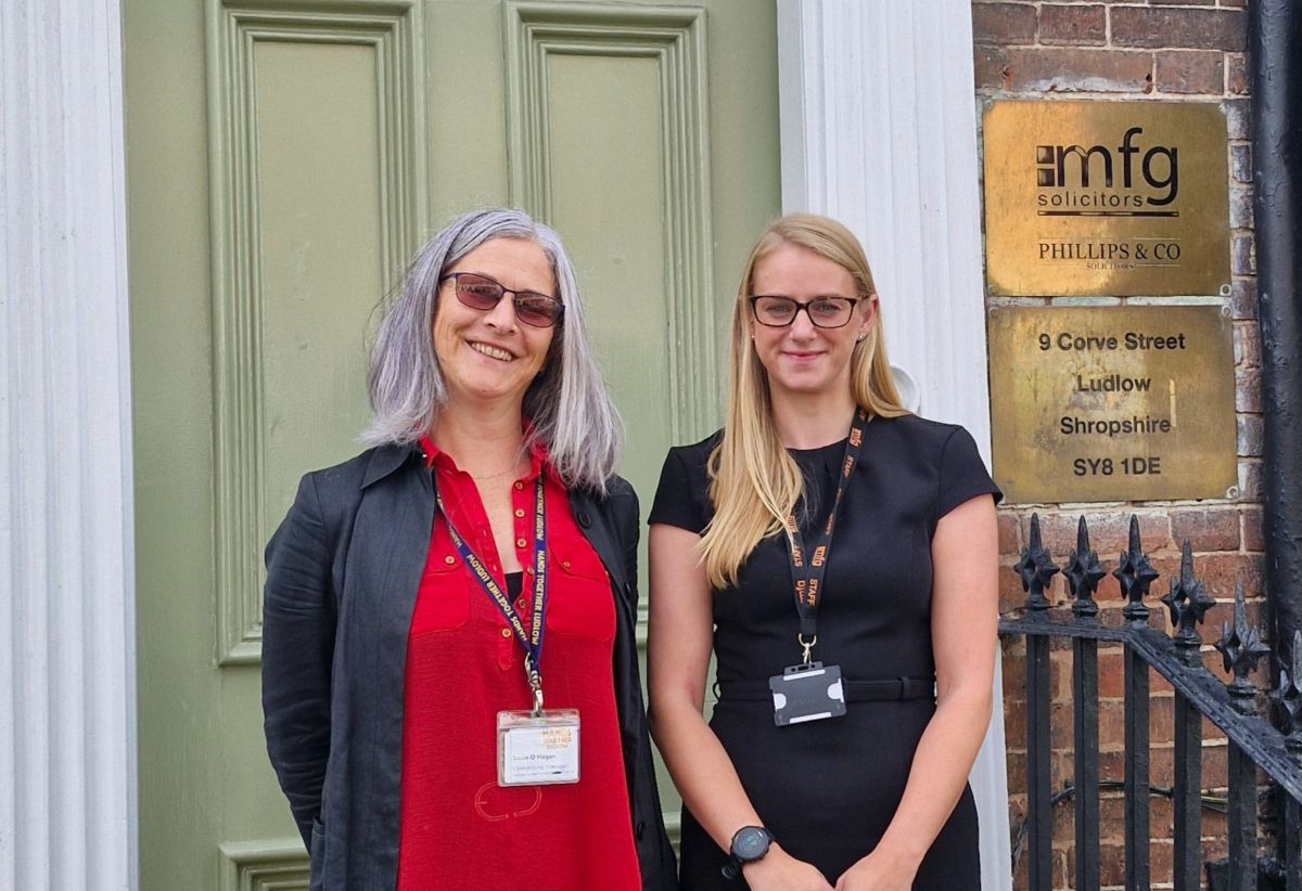 Susie O’Hagan with Lucy Beaumont from mfg Solicitors